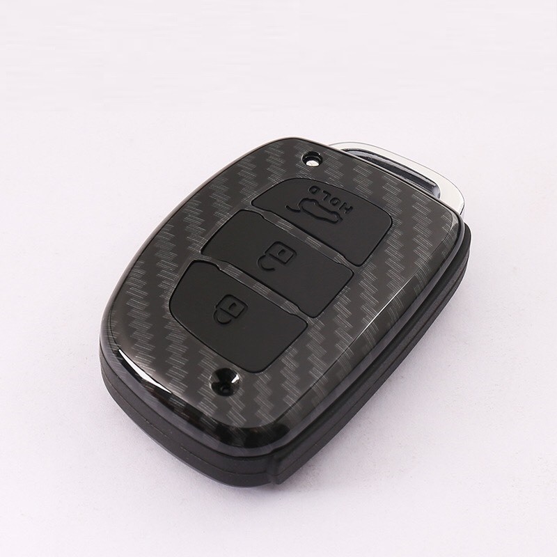 ốp chìa khóa Carbon i10, Elantra, Tucson (chìa cơ và khóa thông minh)