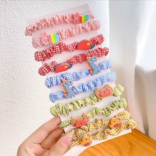 Dây cột tóc scrunchies gắn gấu lotso