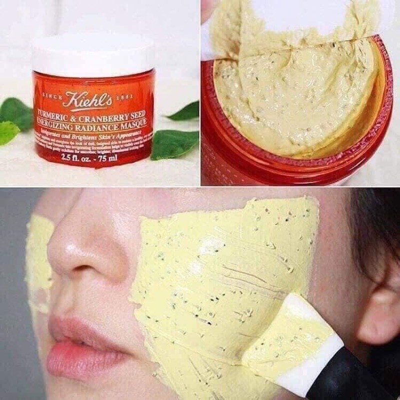 Mặt Nạ Nghệ Kiehl's Giảm Thâm Mụn, Làm Trắng Sáng Da Chống Lão Hoá Turmeric &amp; Cranberry Seed Masque