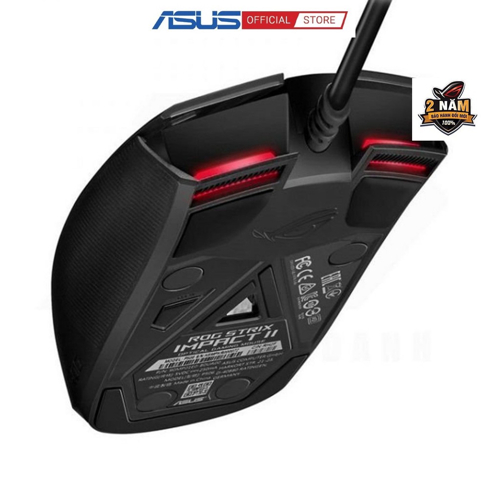 Chuột Asus ROG Strix Impact II (P506) (USB/RGB/Đen)