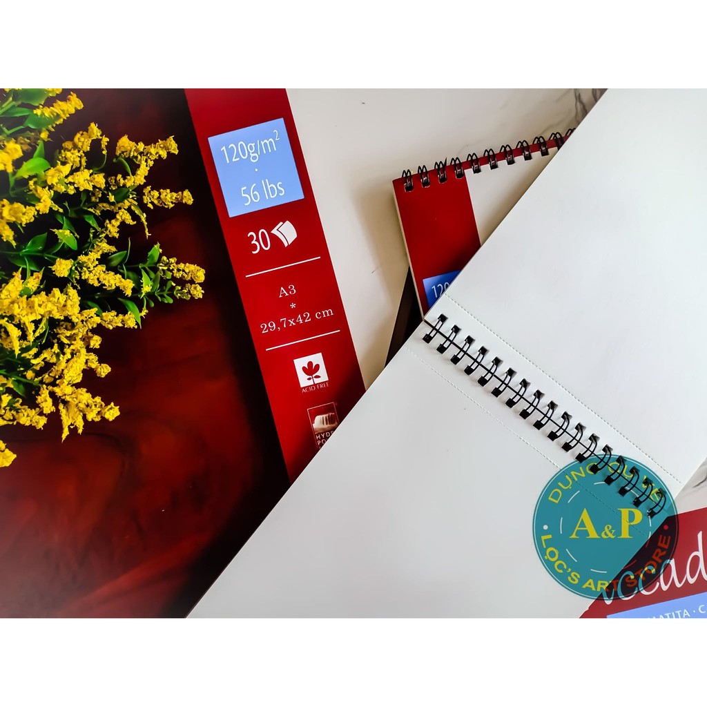 Sổ vẽ Fabriano 120gsm A3/A4/A5 lò xo