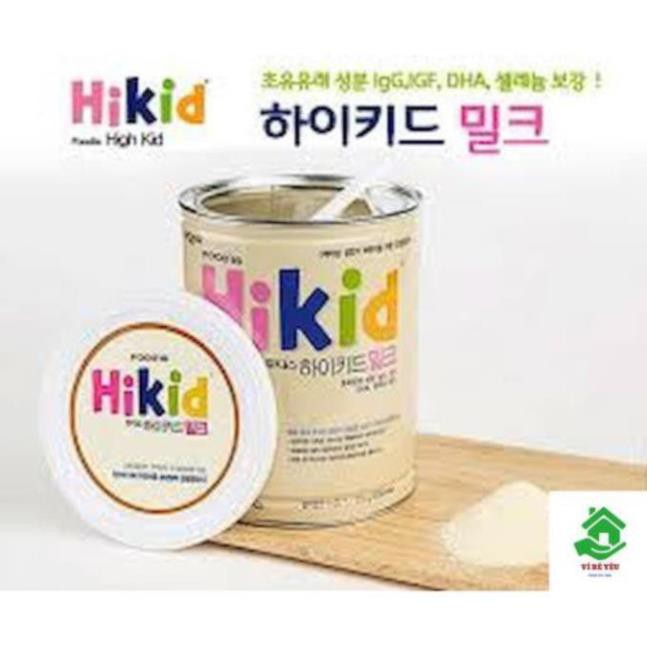 [CHÍNH HÃNG]Sữa Hikid Hàn Quốc tăng Chiều Cao Cân nặng Vani 600g Date mới