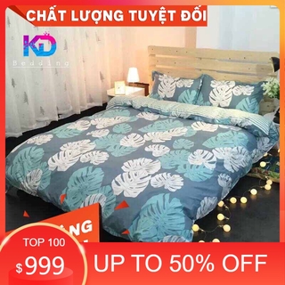 [ XƯỞNG CHĂN GA ] - Mẫu LÁ KHOAI - Bộ chăn ga gối Cottong Polly