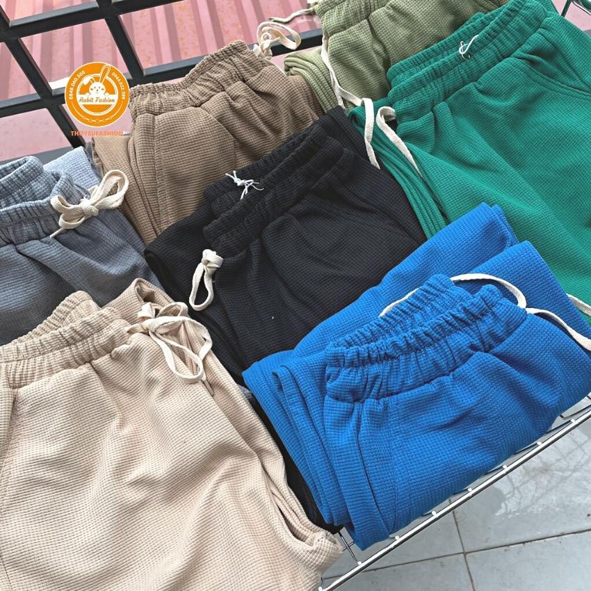 Quần Ống Rộng Chất Xốp Dây Rút Bản To Lưng Cao 5 Màu - thoyeufashion