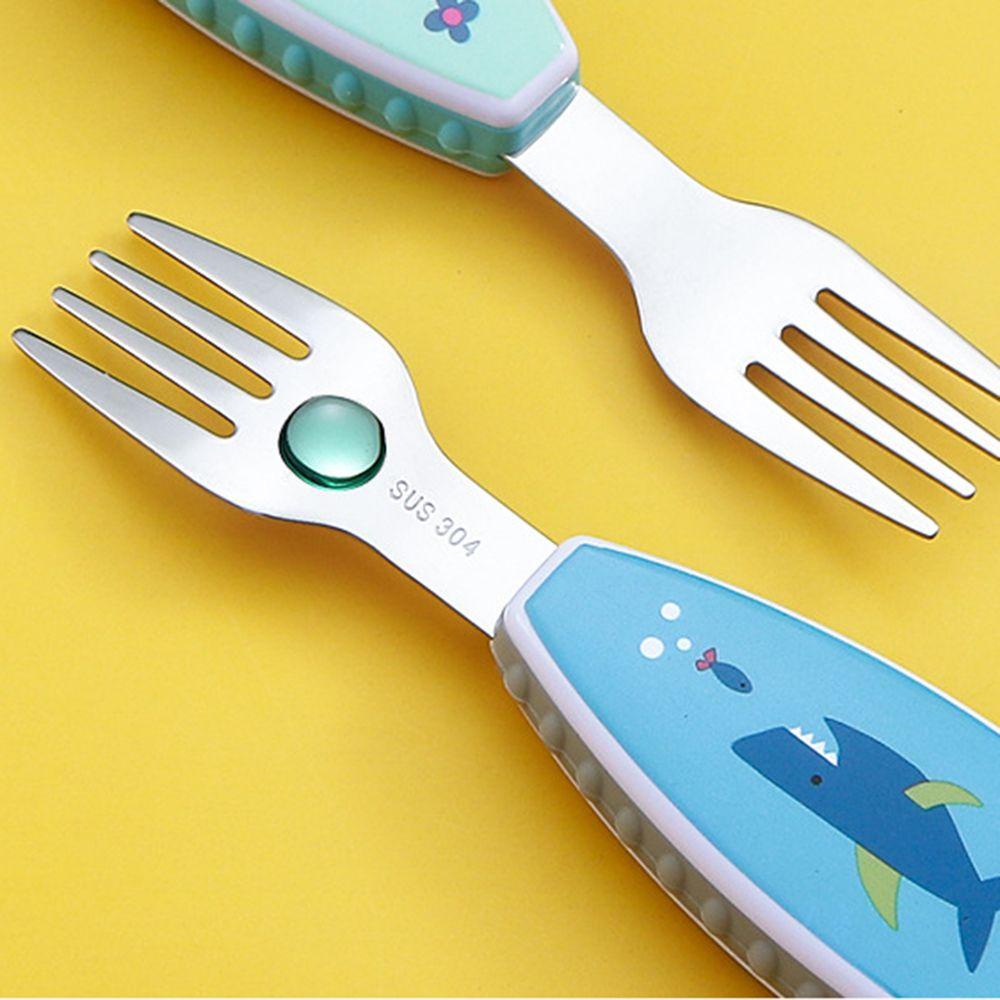 SUENIN Bộ Dụng Cụ Ăn Uống Bằng Thép Không Gỉ In Hoạt Hình Dễ Thương Cho Bé