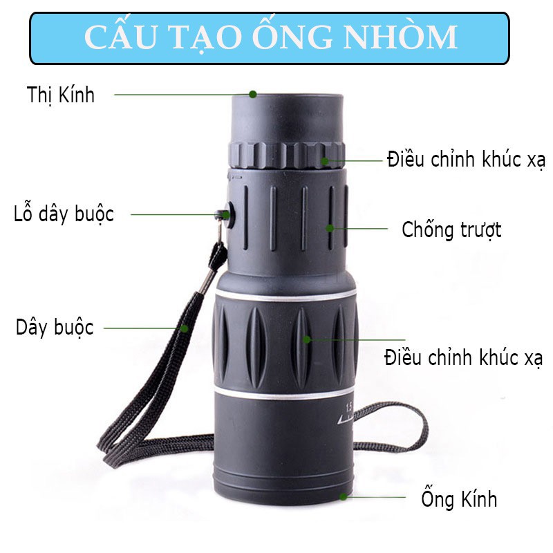 HÀNG CAO CẤP -  (Video test) Ống Nhòm Bushnell 1 Mắt, Độ Phóng Đại16 Lần, Tầm Ngắm 66-8000M Bảo Hành 12 Tháng - Lỗi 1 Đổ