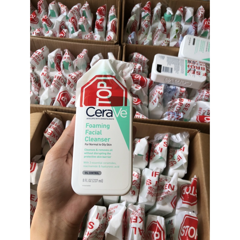 Sữa rửa mặt Cerave Foaming Facial Cleanser bản Mỹ 355ml - 473ml