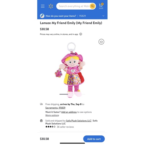 Treo nôi đồ chơi Lamaze -Búp bê Emily kích thích phát triển đa giác quan cho bé LAMAZE - My Friend Emily