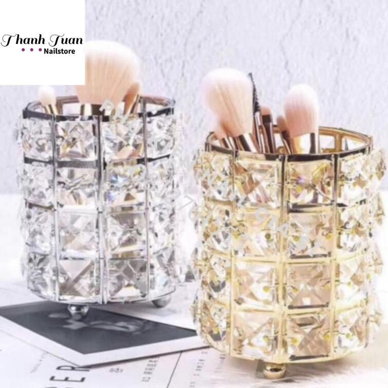 Cốc pha lê đựng cọ, đựng bút nail  - Phụ kiện đồ nail