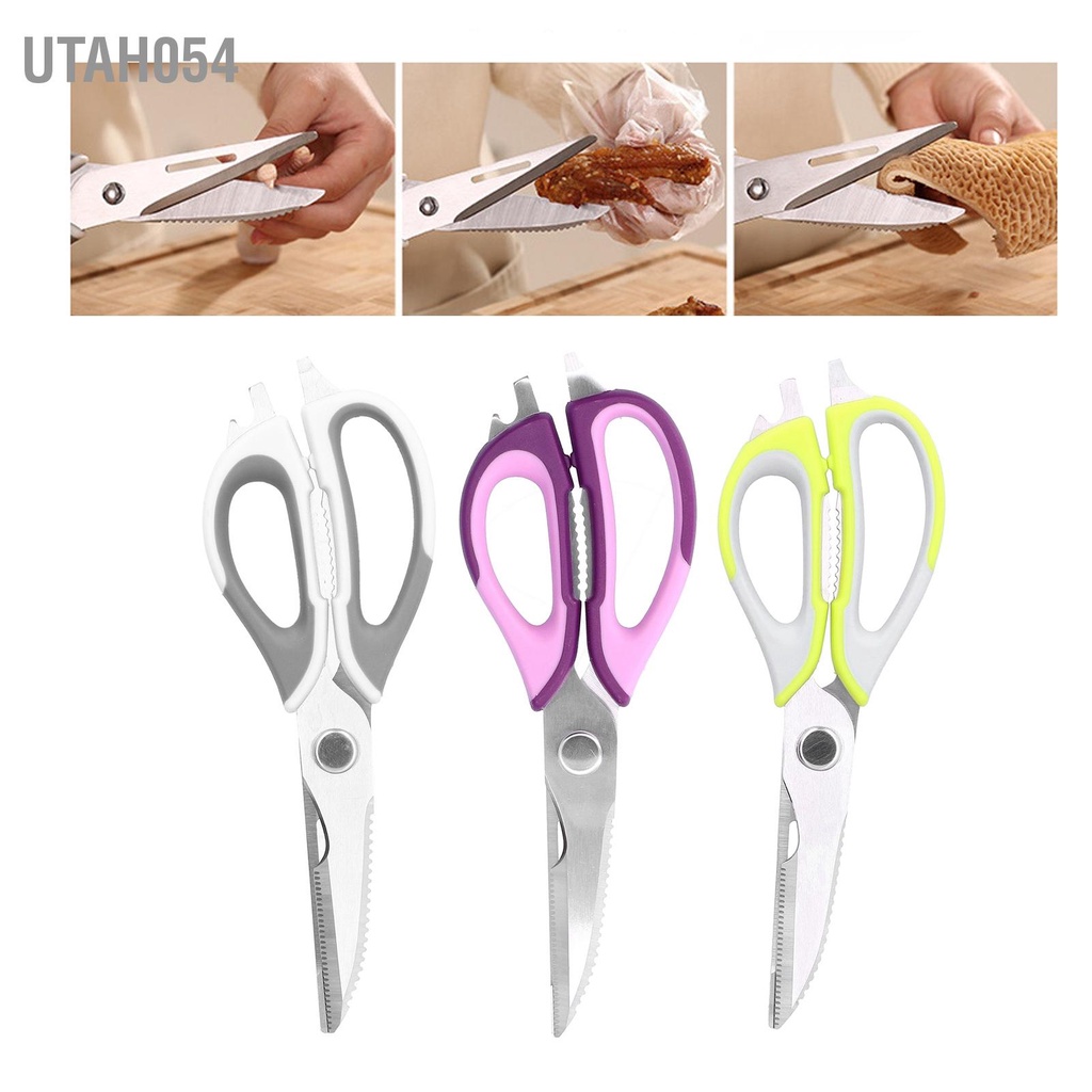 Utah054 Kéo nhà bếp có thể tháo rời đa chức năng bằng thép không gỉ cho thực phẩm hải sản gia đình