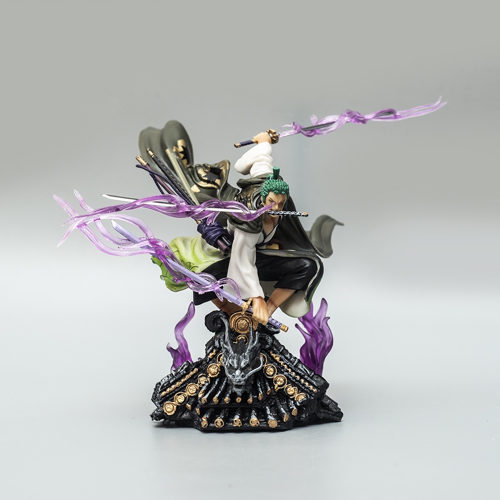 Mô hình One Piece Roronoa Zoro Wano trên mái cao 22cm Mô Hình Zoro trang trí One Piece Figure Haki Shop