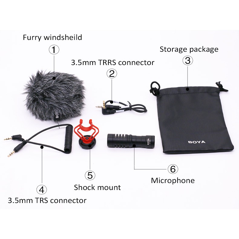 [Mã ELHACE giảm 4% đơn 300K] Microphone Phỏng Vấn, Thu Âm, Live Stream Đa Năng Cho Máy Ảnh, Điện Thoại BOYA BY-MM1