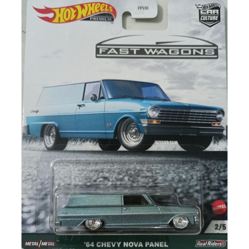 Hot wheels car culture Fast wagons '64 chevy nova panel