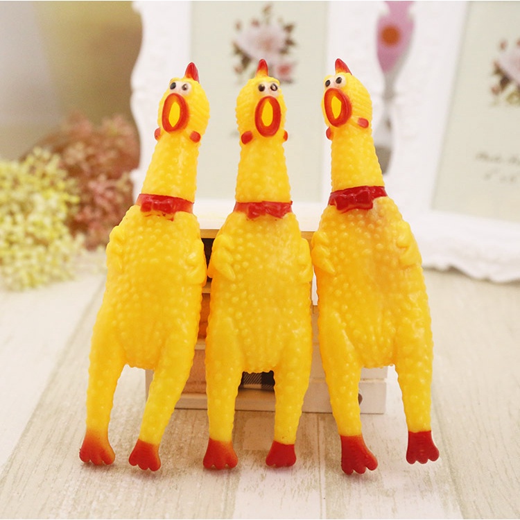 Đồ chơi gà trống bóp âm thanh vui nhộn cho tiệc/thú cưng