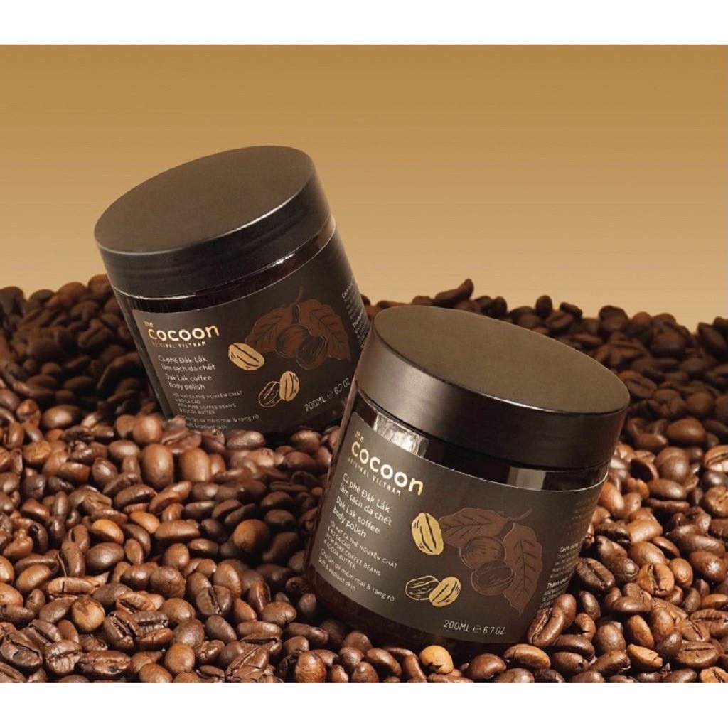 Cà phê Đắk Lắk làm sạch da chết cơ thể Cocoon coffee body polish 200ml ＊AramoMart＊