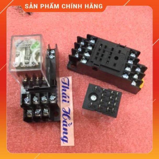 [FRESHIP] Relay trung gian 12V-14 chân cả đế (2 bộ ) [GiáTốt]