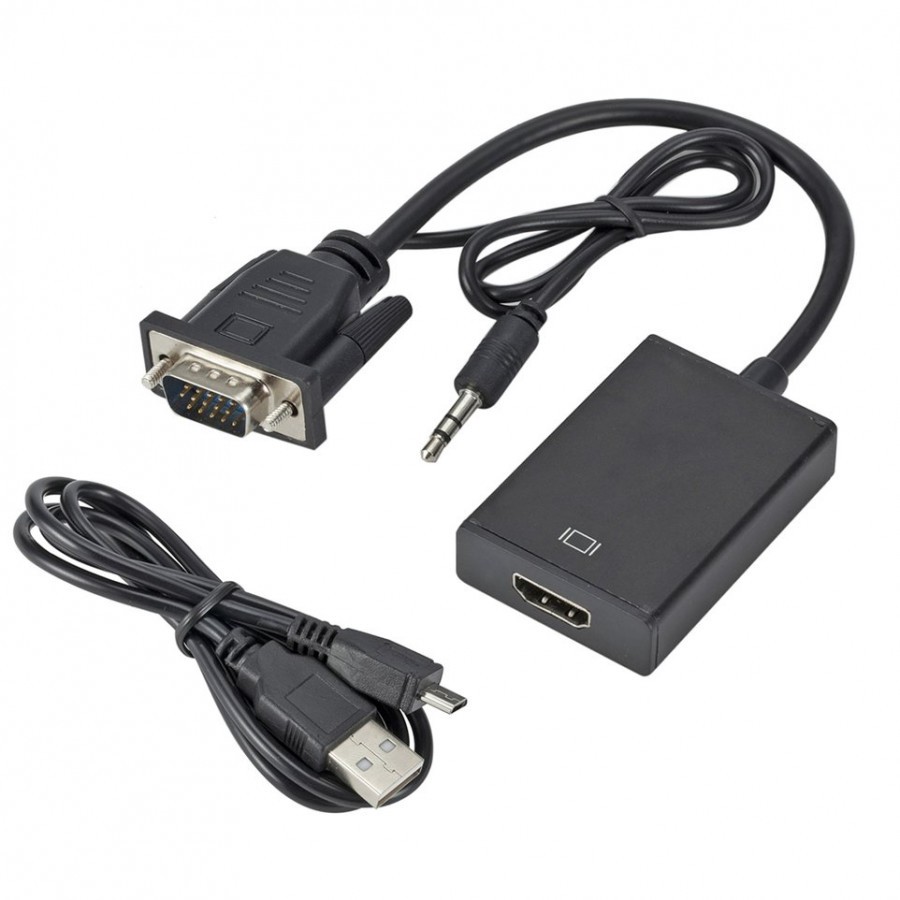 Cáp chuyển đổi VGA sang HDMI Có Audio - Hàng chất lượng - VGA TO HDMI