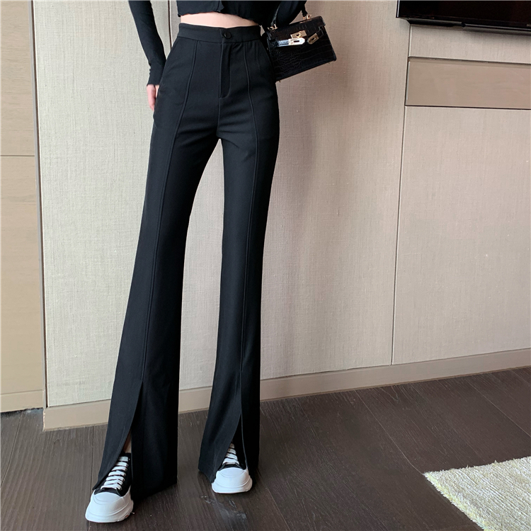 Quần Dài Lưng Cao Thiết Kế Xẻ Phong Cách Hàn Quốc | BigBuy360 - bigbuy360.vn
