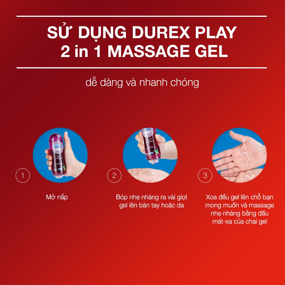 Gel bôi trơn Durex Play Massage ALOE VERA 200ml