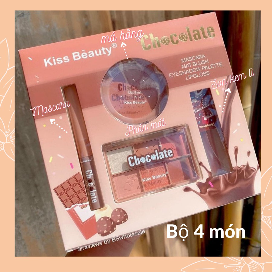 Set Makeup 4 món KISS BEAUT Chocolate | BigBuy360 - bigbuy360.vn