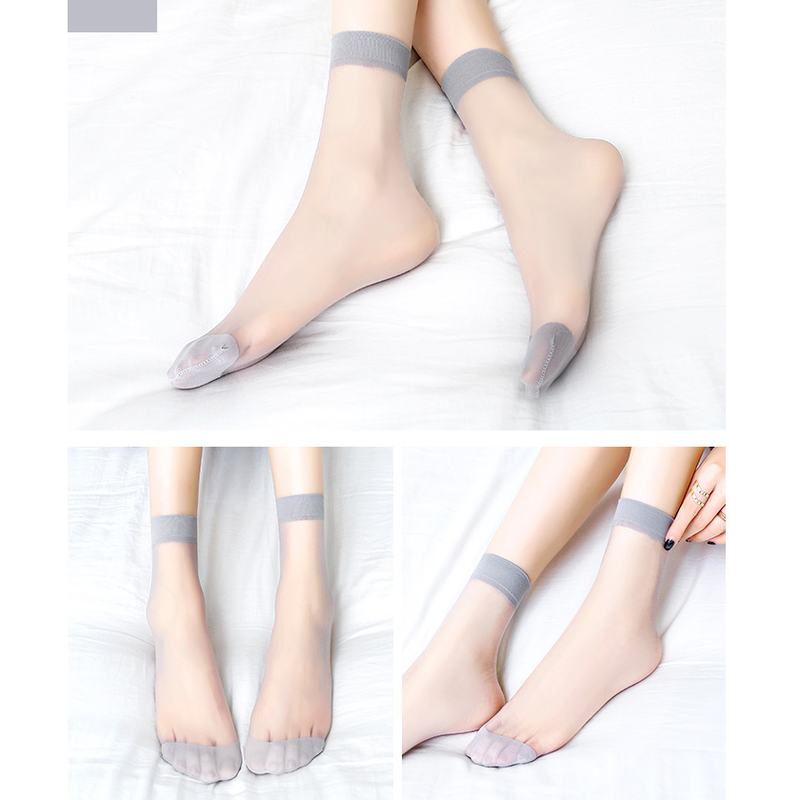 Combo 10 Đôi Tất Da Chân Hàn Quốc Siêu Mỏng Thoáng Khí Cho Nữ
