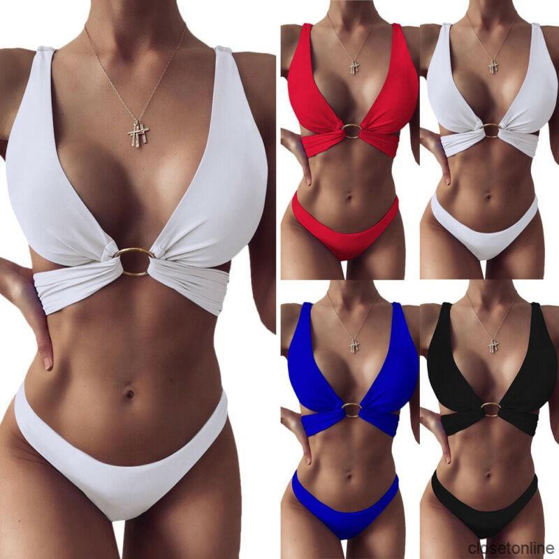 Sexy Bikini 2 mảnh Phối Dây Có Đệm Mút Gợi Cảm Thời Trang | BigBuy360 - bigbuy360.vn