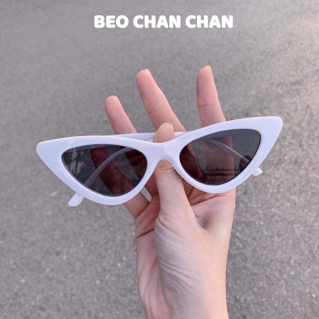 Kính râm kính mát nữ mắt mèo xếch nhỏ đen trắng sang chảnh hotrend