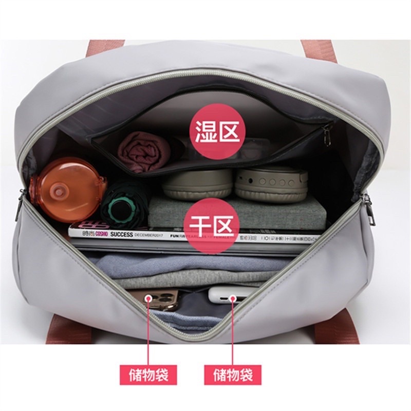 Túi xách du lịch Pink cỡ lớn 2 ngăn gấp gọn