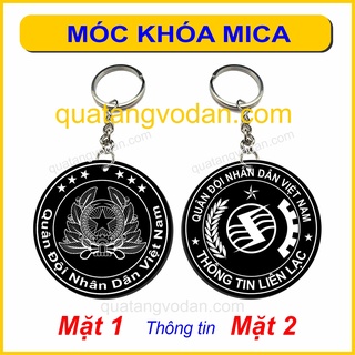 Móc khóa mica logo QĐ
