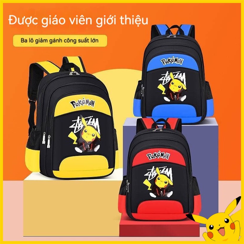 Pokemon Pokémon Schoolbag Backpack Children's Schoolbag Student Schoolbag Lightweight Shoulder Ridge Relief Decompression Anime Japanese Schoolbag Pikachu Schoolbag Kindergarten Elementary School Bag Large Capacity Lightweight Waterproof