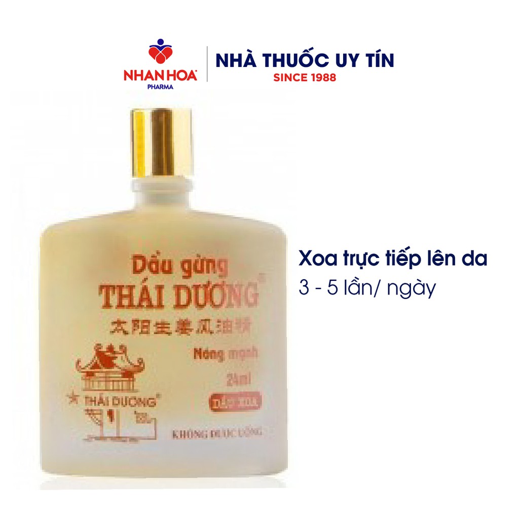 Dầu Xoa Bóp Gừng Thái Dương chai 6 ml - 24ml