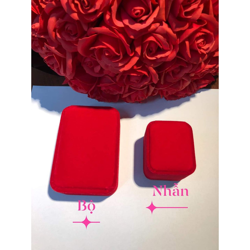 Hộp đựng trang sức DaLiA Jewelry chất liệu nhung đựng dây chuyền bông tai, lắc tay, lắc chân