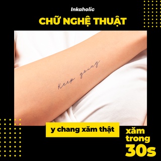 💛[Chủ đề Chữ Nghệ Thuật] 🉑 Inkaholic xăm tạm thời Y HỆT xăm thật trong 15 ngày, 100% tự nhiên và chống nước