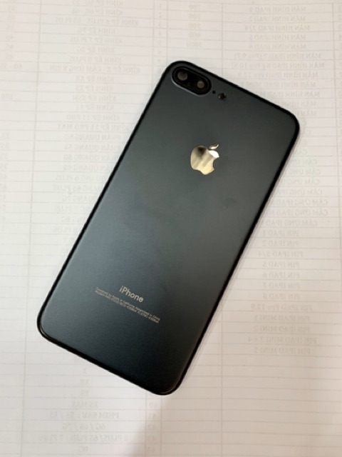 Vỏ iphone 7plus đen nhám zin full bộ + linh tinh