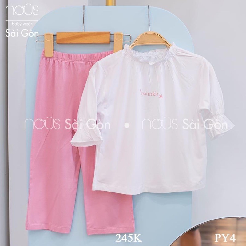 [Nous Pyjamas Kid] Bộ Nous Kids thu đông dài tay cho bé gái bé trai từ 2 tới 6 tuổi mẫu mới nhất 2022