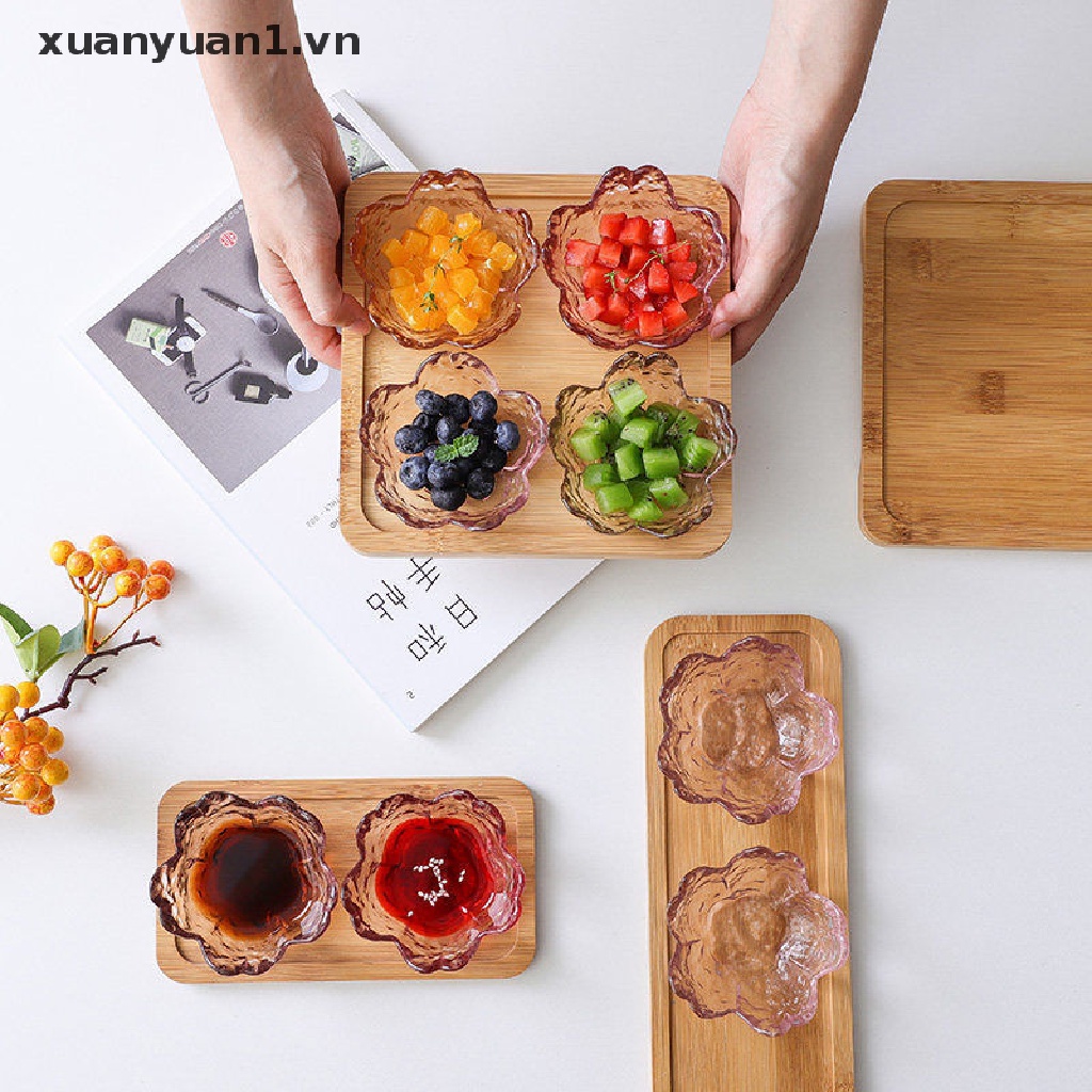 Bát Thủy Tinh Đựng Nước Chấm Hình Hoa Anh Đào Phong Cách Bắc Âu