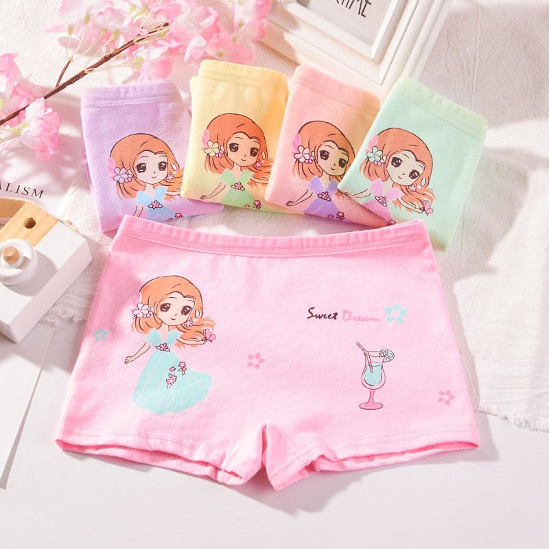 Quần chip đùi bé gái quần lót cho bé gái cotton công chúa 3 tuổi đến 8 tuổi RIONASHOP