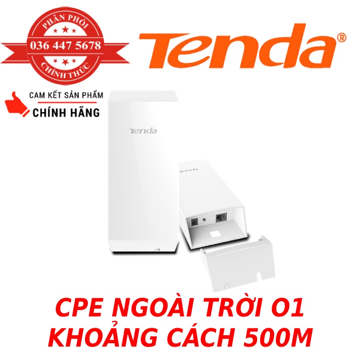 CPE ngoài trời Tenda O1 Chính hãng (2.4 GHz 8dBi, khoảng cách 500m) - 1 Thiết Bị