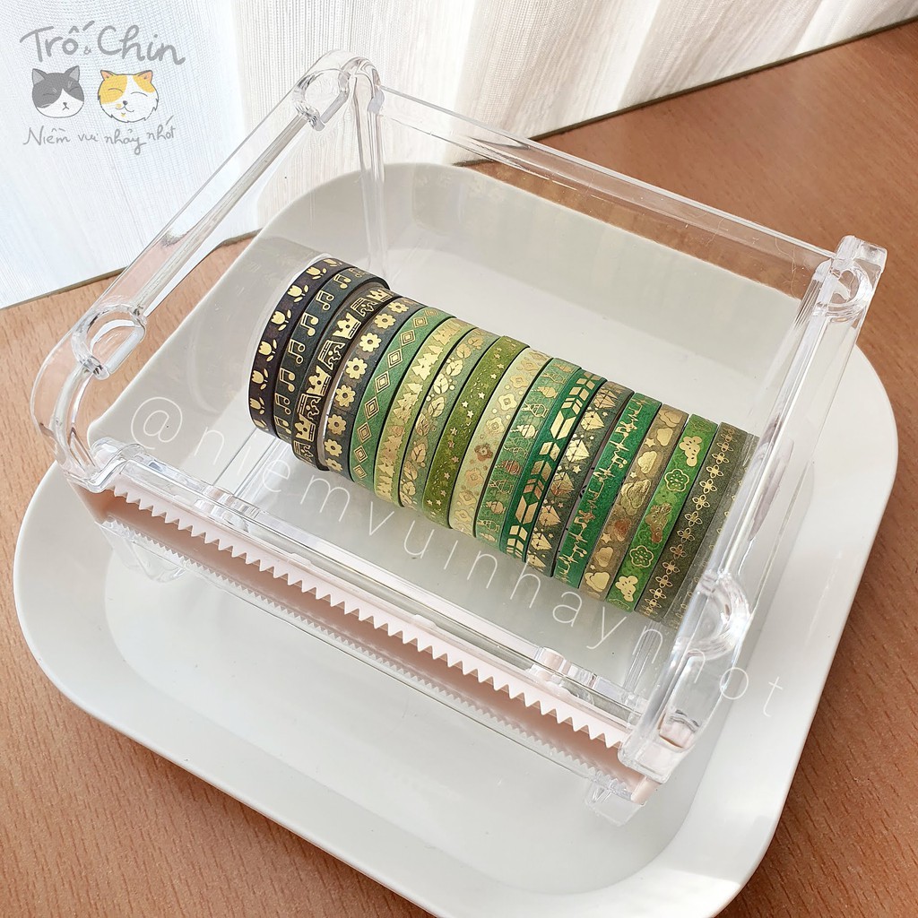 [ẢNH THẬT] Hộp đựng băng keo Washi tape Hộp cắt băng keo Washi tape