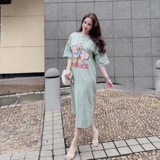 Váy suông dáng dài , đầm suông bầu chất cotton Helen Clothing Mon