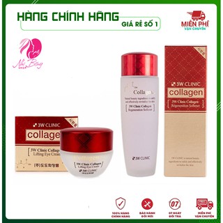 [Hàng Nhập Khẩu] Bộ dưỡng da - Bộ dưỡng trắng da săn chắc chiết xuất từ Collagen 3W Clinic Hàn Quốc [Nước Hoa Hồng+ Kem] thumbnail