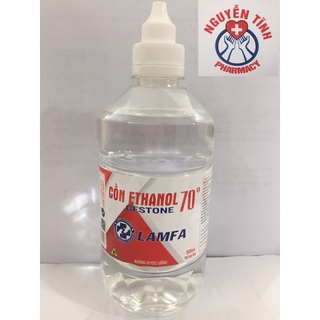 cồn ethanol 70 độ 500ml sát khuẩn da, pha chế nước rửa tay khô, xịt khuẩn phòng