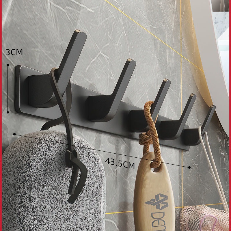 Móc Dán Tường Bằng Hợp Kim Nhôm Dày Dặn Siêu Chắc Tiện Dụng Cho Nhà Tắm