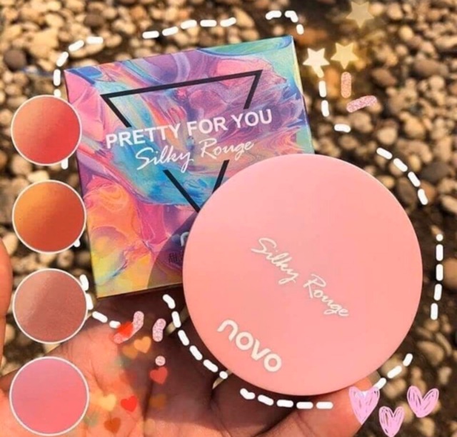 Phấn má hồng màu ombre Novo Pretty For You Silky Rouge nội địa Trung chính hãng