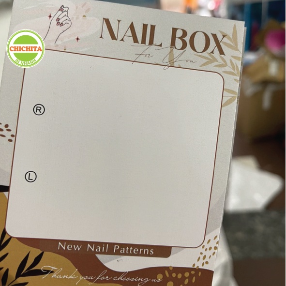 [Giá tận xưởng] Tag Gắn Móng Tay, Nailbox,Size 9x11cm - Giấy C300 Cán mờ Giá rẻ