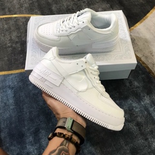 Giày af1 shadow trắng, giày air force 1 shadow all white bản cao cấp full box bill