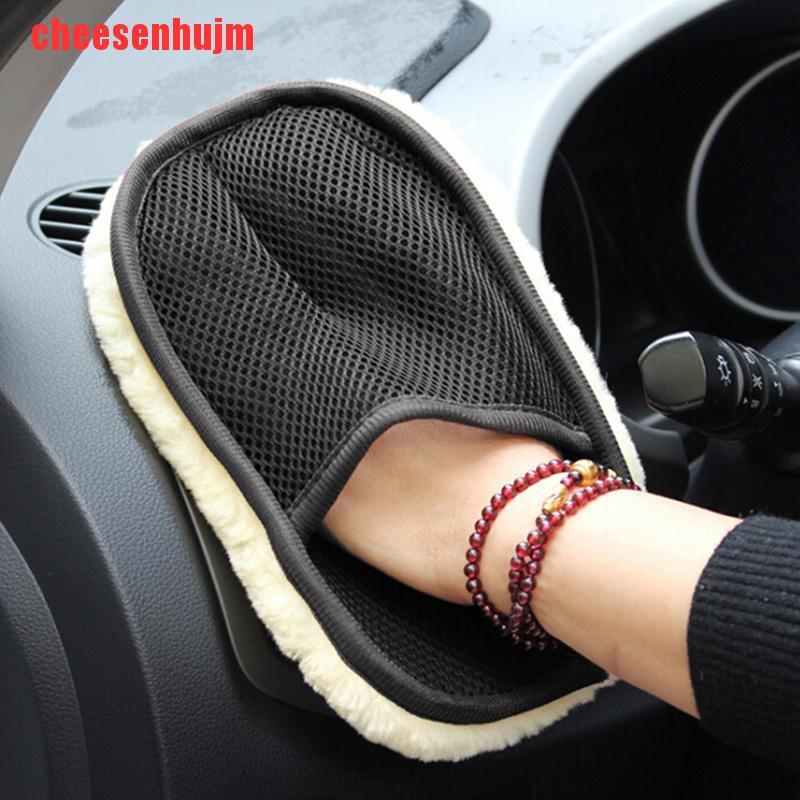 Găng Tay Lau Kính / Xe Hơi Vải Nhung San Hô Lông Cừu San Hô