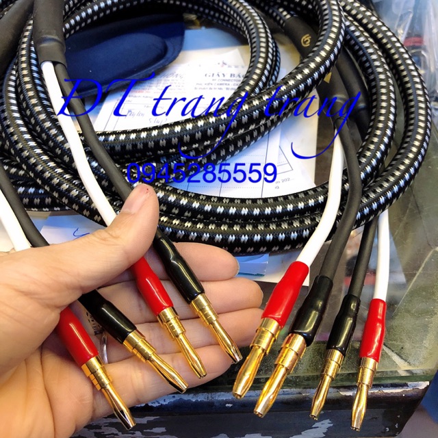 Cặp dây loa siêu chất đầu jack mạ vàng 2,5 m