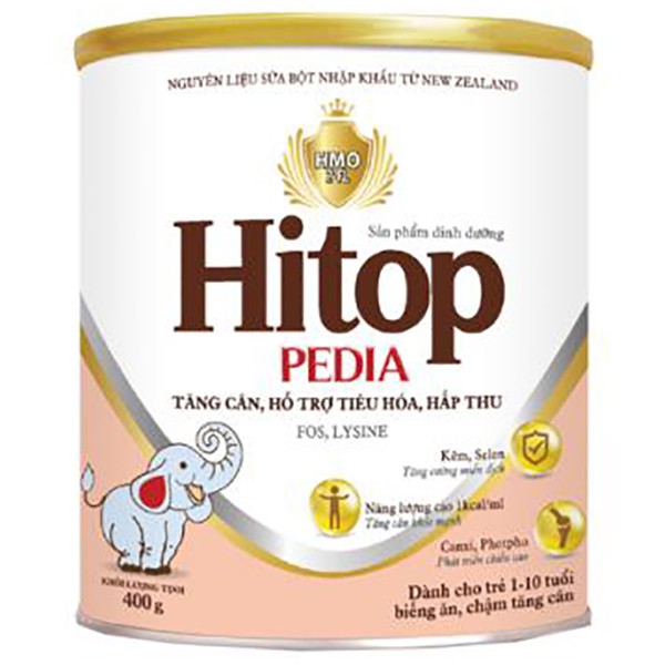 Sữa Hitop Pedia tăng cân, hỗ trợ tiêu hóa.