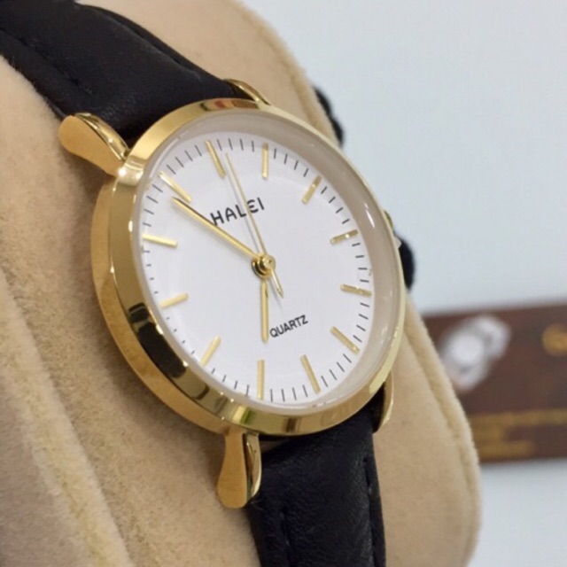Đồng hồ Halei nữ chính hãng mặt tròn dây da chống nước | BigBuy360 - bigbuy360.vn